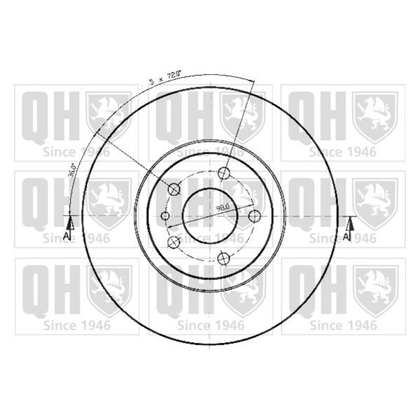 1 disque de frein avant Quinton Hazell BDC4769