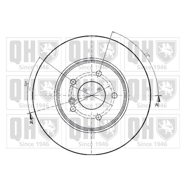 1 disque de frein arrière Quinton Hazell BDC4795