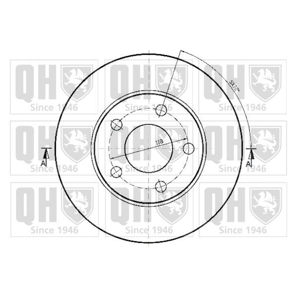 1 disque de frein avant Quinton Hazell BDC4797