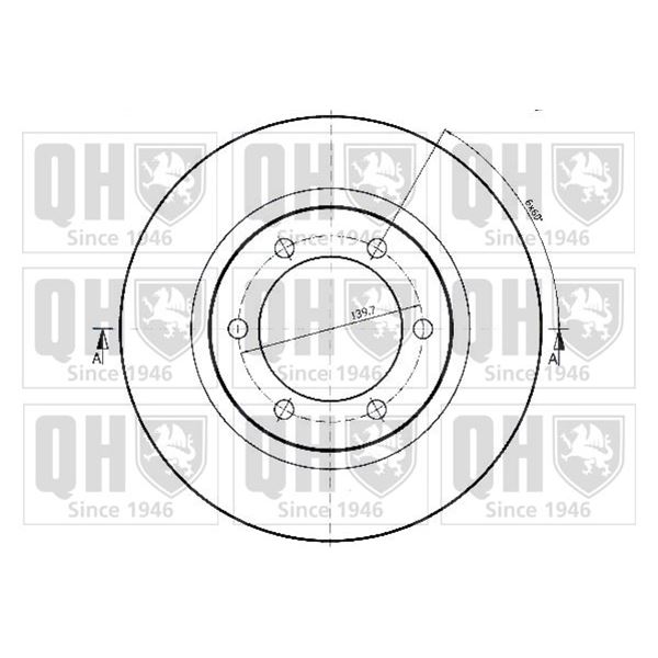 1 disque de frein avant Quinton Hazell BDC4806