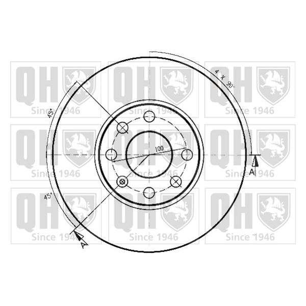 1 disque de frein avant Quinton Hazell BDC4812