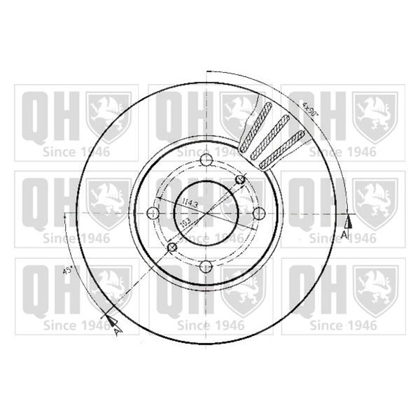 1 disque de frein avant Quinton Hazell BDC4850