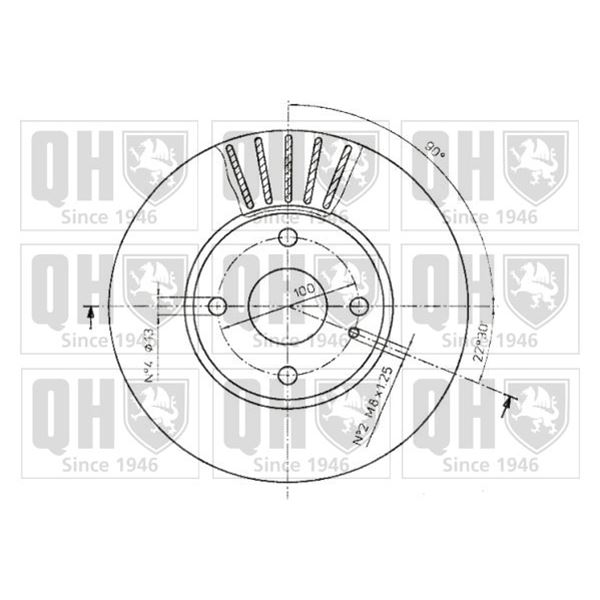 1 disque de frein avant Quinton Hazell BDC4876