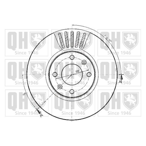 1 disque de frein avant Quinton Hazell BDC4997