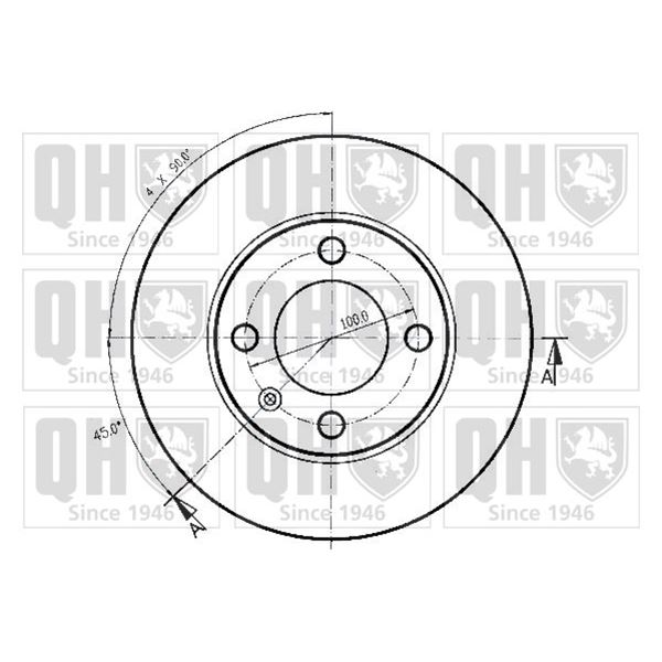 1 disque de frein arrière Quinton Hazell BDC5043
