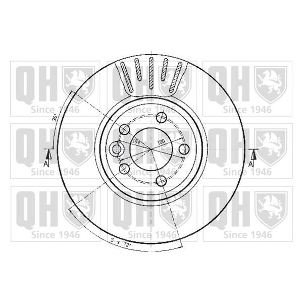 1 disque de frein avant Quinton Hazell BDC5118