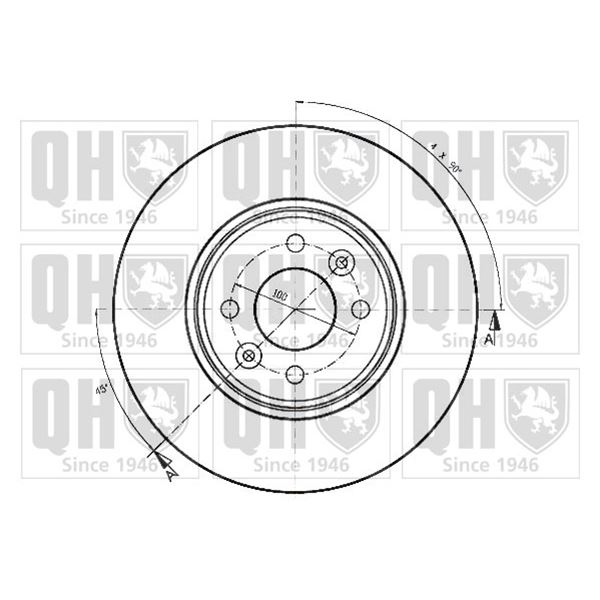 1 disque de frein avant Quinton Hazell BDC5143