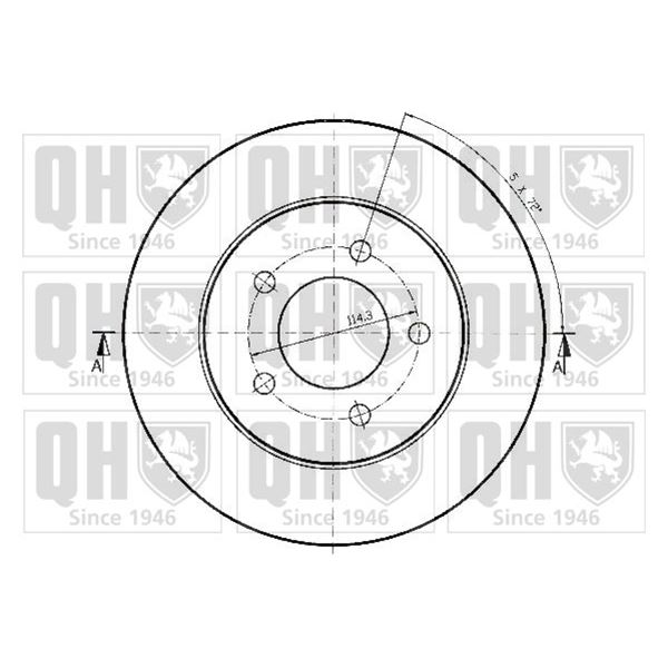 1 disque de frein avant Quinton Hazell BDC5145