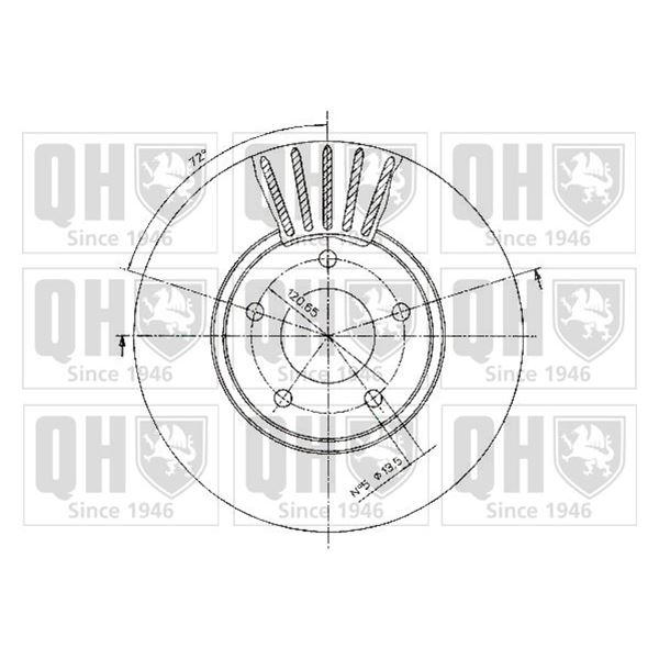 1 disque de frein avant Quinton Hazell BDC5185