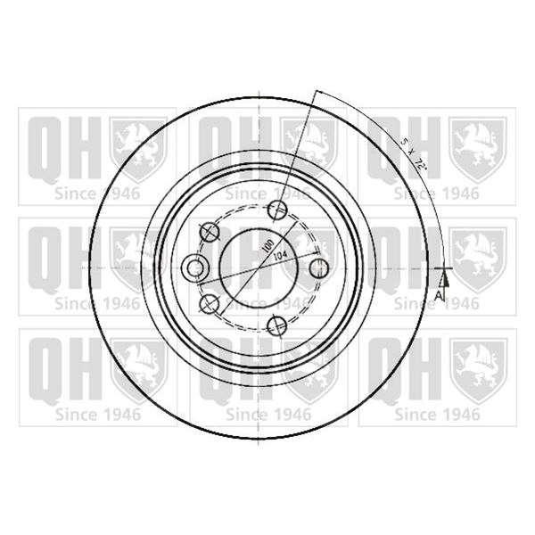 1 disque de frein arrière Quinton Hazell BDC5220
