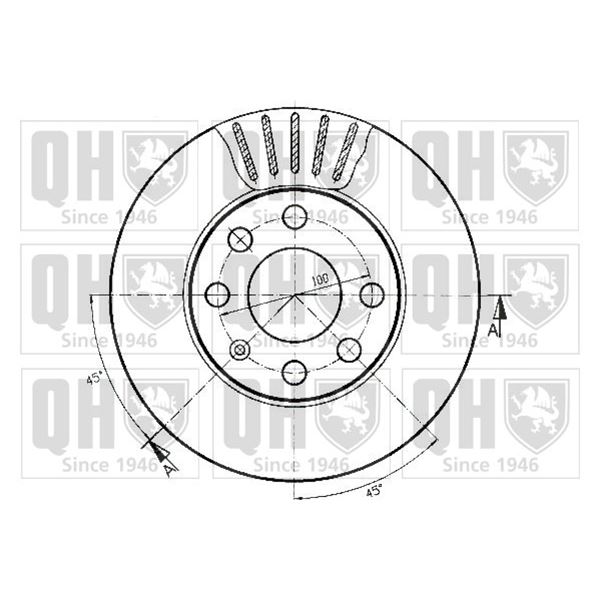 1 disque de frein avant Quinton Hazell BDC5314