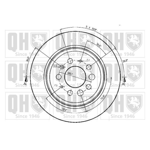 1 disque de frein arrière Quinton Hazell BDC1030