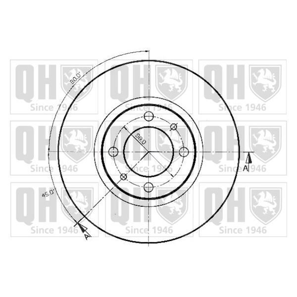 1 disque de frein avant Quinton Hazell BDC3133