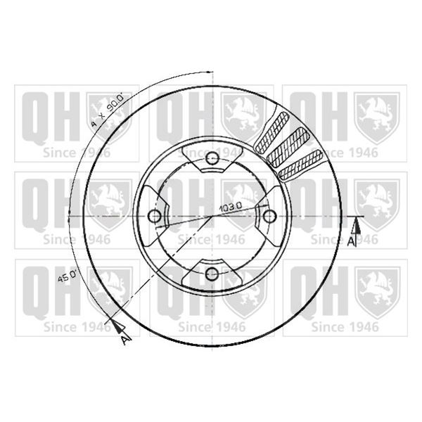 1 disque de frein avant Quinton Hazell BDC3359