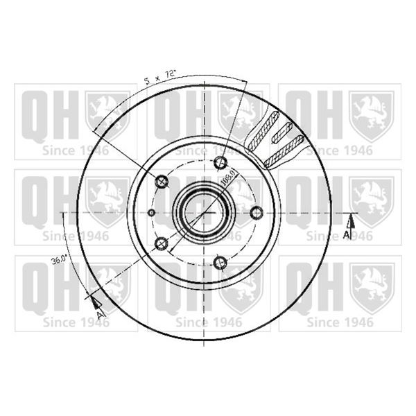 1 disque de frein avant Quinton Hazell BDC3458