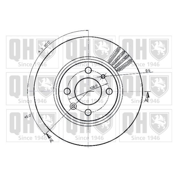 1 disque de frein avant Quinton Hazell BDC3515