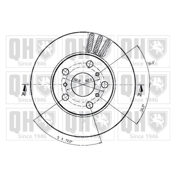 1 disque de frein avant Quinton Hazell BDC3560