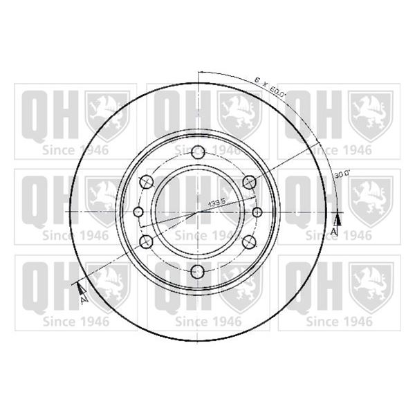 1 disque de frein avant Quinton Hazell BDC3564
