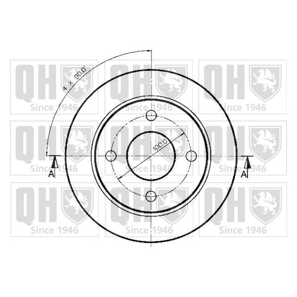 1 disque de frein avant Quinton Hazell BDC3580
