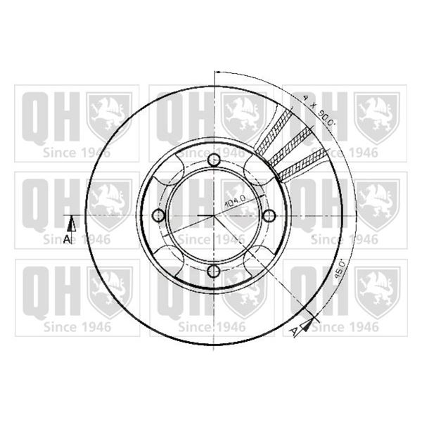 1 disque de frein avant Quinton Hazell BDC3599