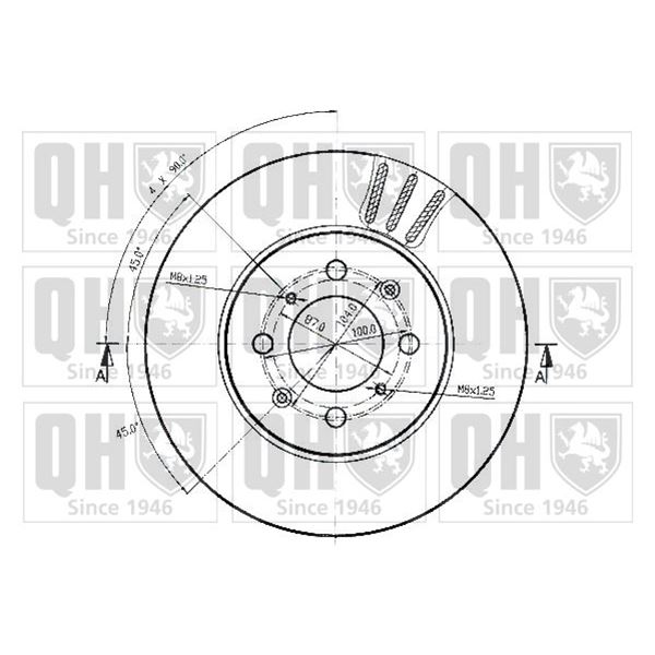 1 disque de frein avant Quinton Hazell BDC3626