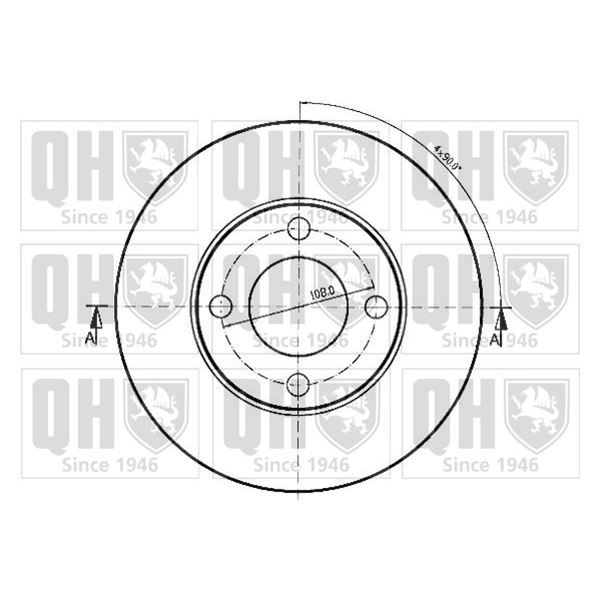 1 disque de frein avant Quinton Hazell BDC3630