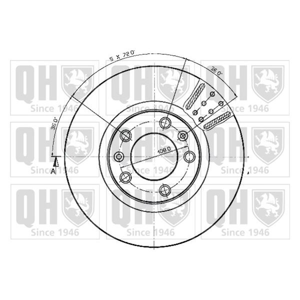 1 disque de frein avant Quinton Hazell BDC3724