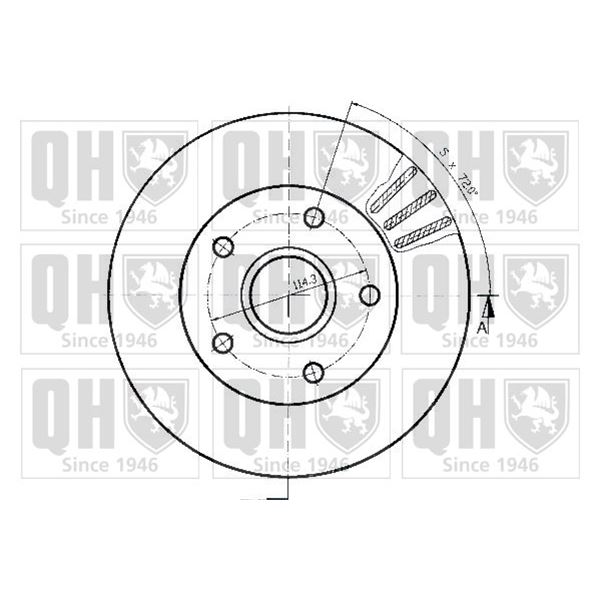 1 disque de frein avant Quinton Hazell BDC3735