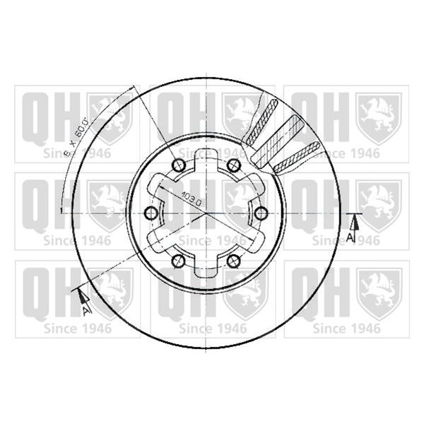 1 disque de frein avant Quinton Hazell BDC3750