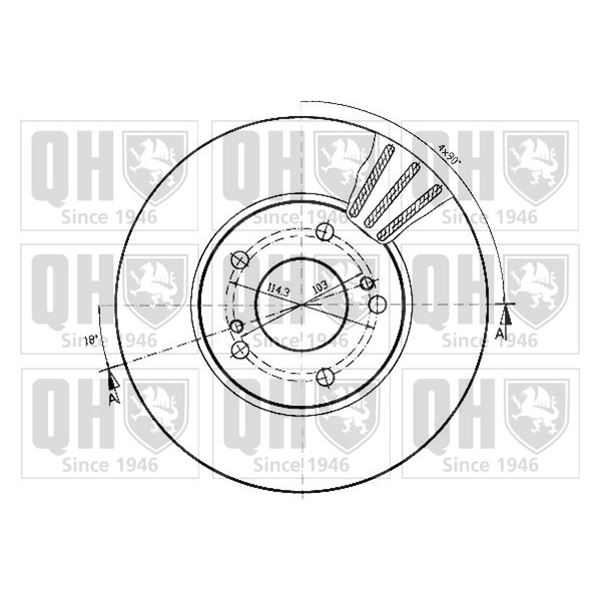 1 disque de frein avant Quinton Hazell BDC3813