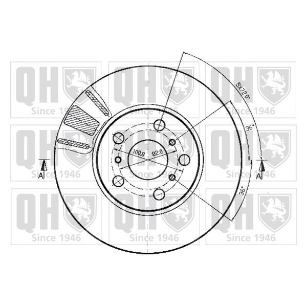 1 disque de frein avant Quinton Hazell BDC3818