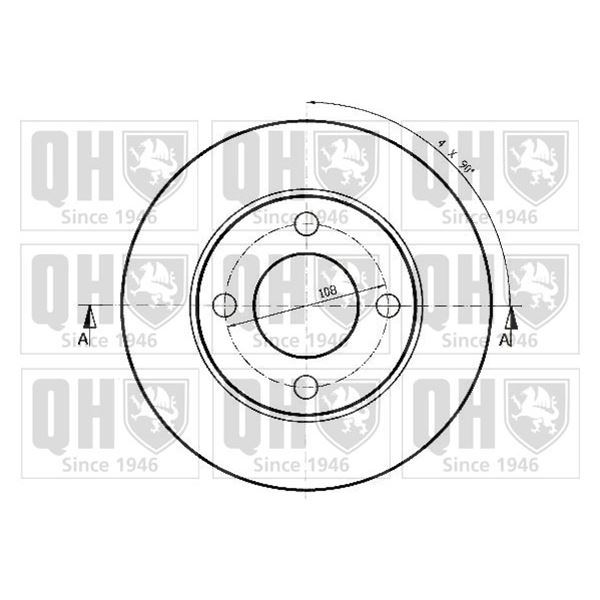 1 disque de frein arrière Quinton Hazell BDC3930