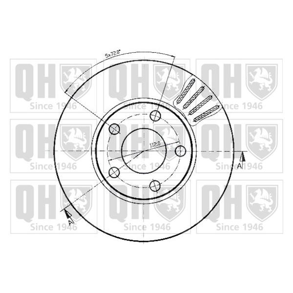 1 disque de frein avant Quinton Hazell BDC3936