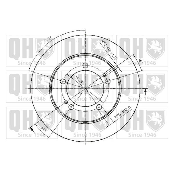 1 disque de frein arrière Quinton Hazell BDC4381