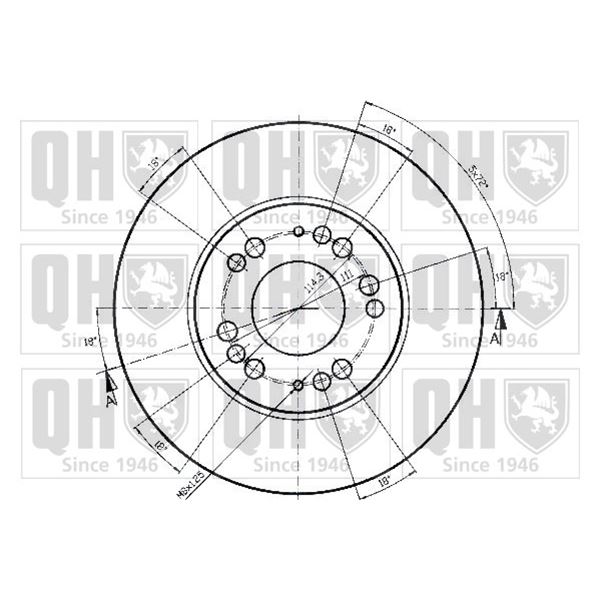 1 disque de frein avant Quinton Hazell BDC4382