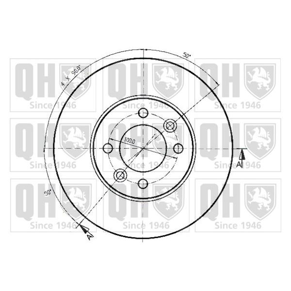 1 disque de frein arrière Quinton Hazell BDC4401