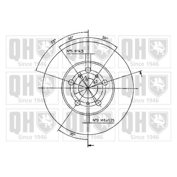 1 disque de frein avant Quinton Hazell BDC4418