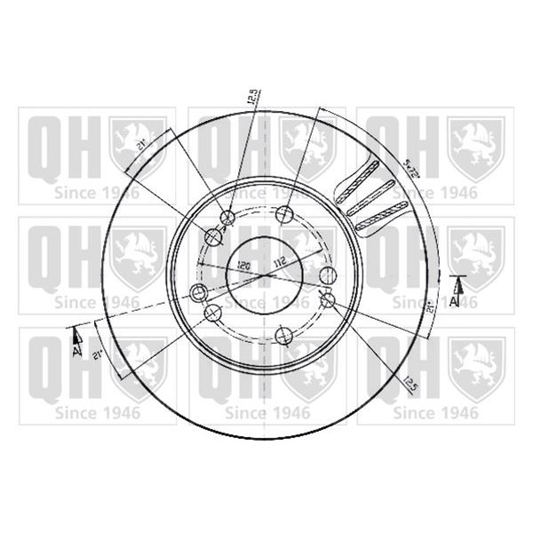 1 disque de frein avant Quinton Hazell BDC4639