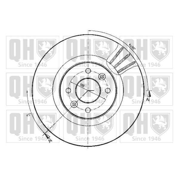 1 disque de frein avant Quinton Hazell BDC4641