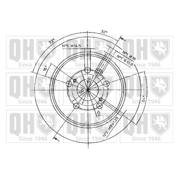 1 disque de frein arrière Quinton Hazell BDC4843