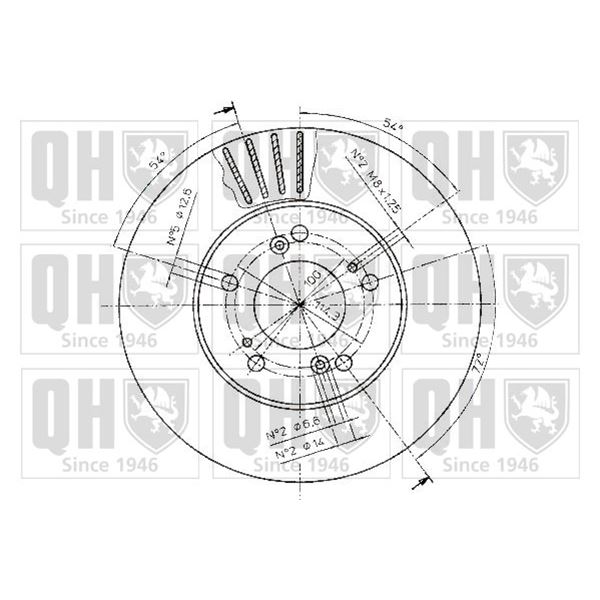 1 disque de frein avant Quinton Hazell BDC4844