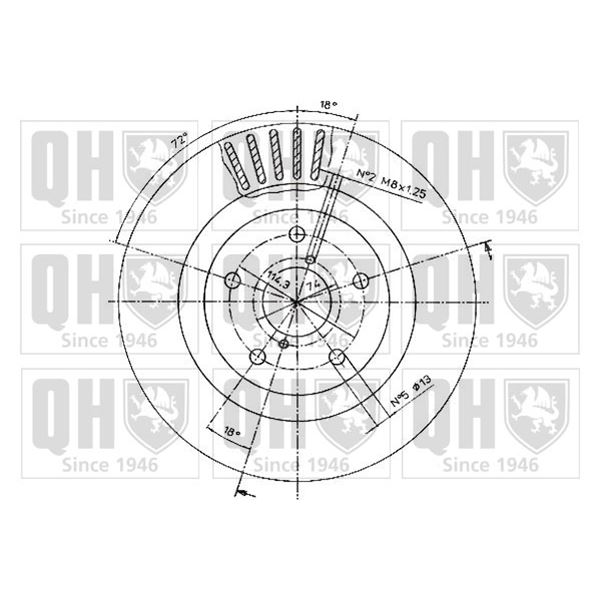 1 disque de frein avant Quinton Hazell BDC4857