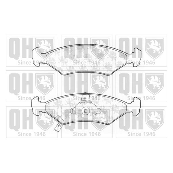 4 plaquettes de frein avant Quinton Hazell BP1225
