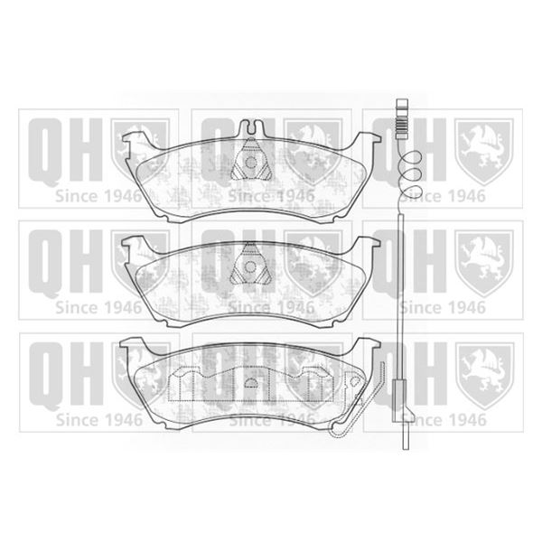 4 plaquettes de frein arrière Quinton Hazell BP1293