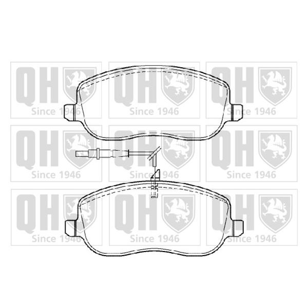 4 plaquettes de frein avant Quinton Hazell BP1352