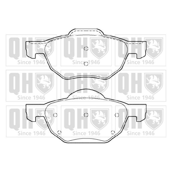 4 plaquettes de frein avant Quinton Hazell BP1380