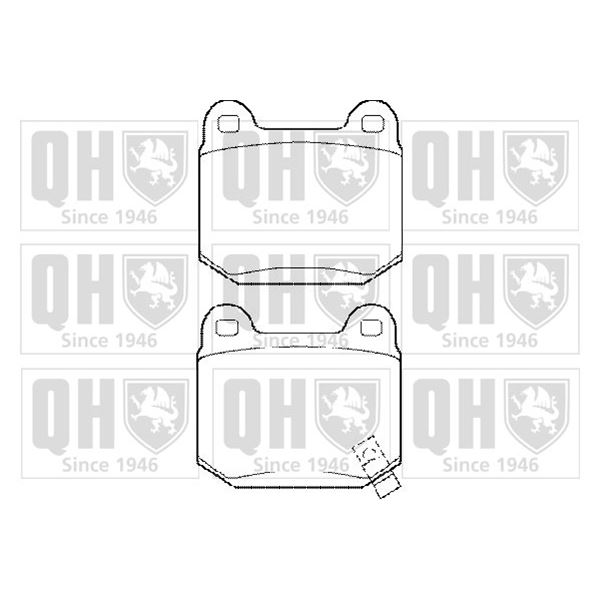 4 plaquettes de frein arrière Quinton Hazell BP1449
