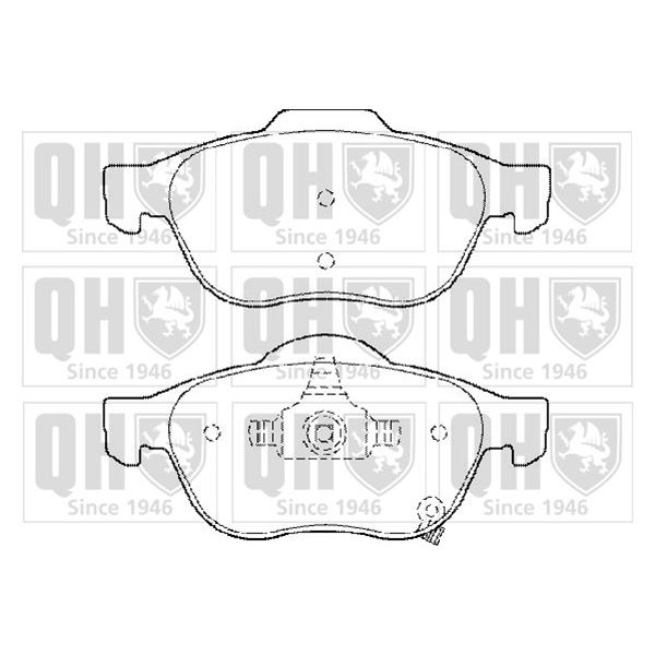 4 plaquettes de frein avant Quinton Hazell BP1458