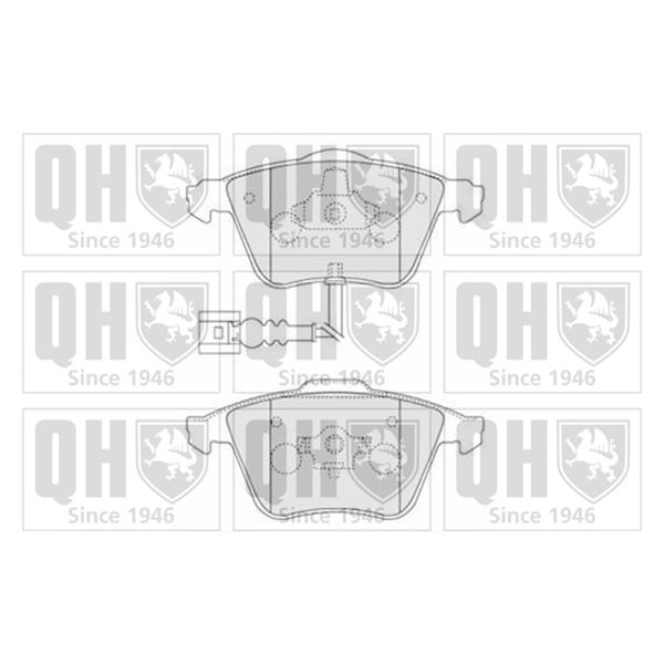 4 plaquettes de frein avant Quinton Hazell BP1533