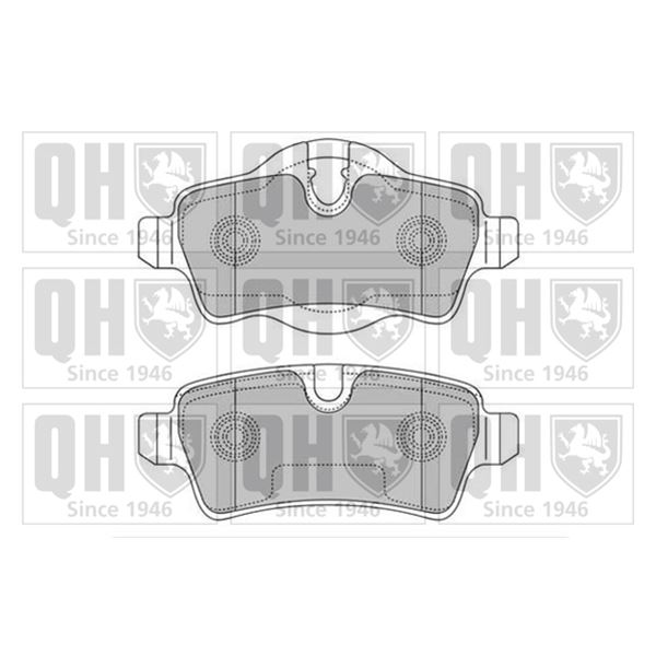 4 plaquettes de frein arrière Quinton Hazell BP1606
